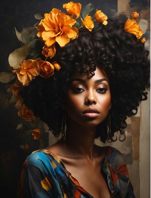 BLACK WOMAN BY AI