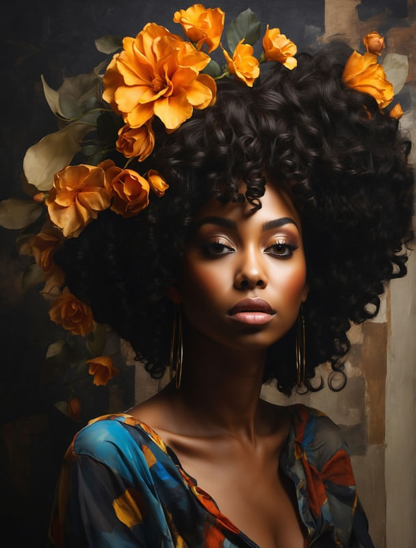 BLACK WOMAN BY AI