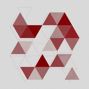 GEOMÉTRICO TRÊS PONTAS VERMELHO