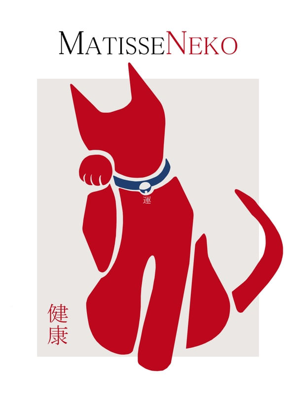 GATO DA SORTE MANEKINEKO MATISSE VERMELHO SAÚDE