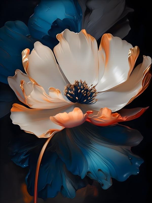 GOLD FLOWERS - 16A BY AI