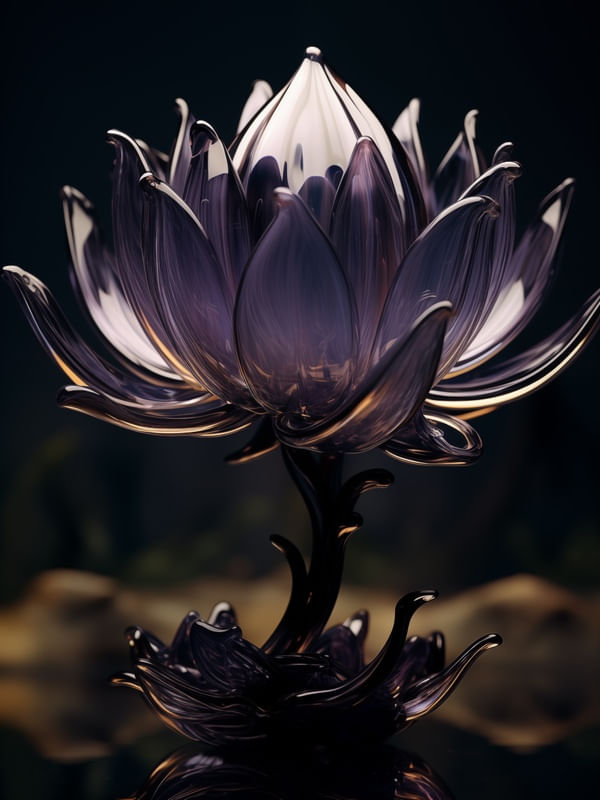 GLASS LOTUS FLOWER - 03A BY AI