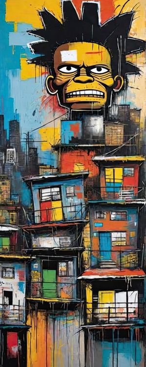 FAVELA IV INSPIRATION BASQUIAT BY AI