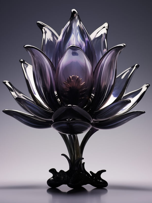 GLASS LOTUS FLOWER - 09A BY AI
