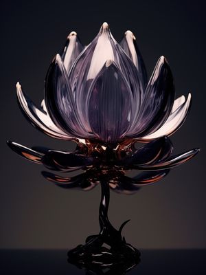 GLASS LOTUS FLOWER - 10A BY AI