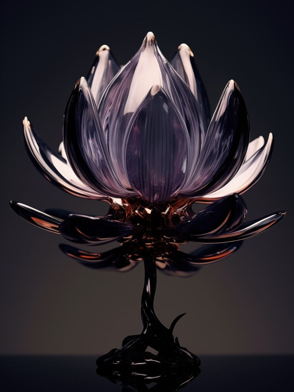 GLASS LOTUS FLOWER - 10A BY AI