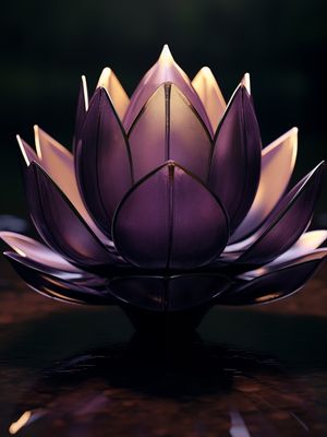 GLASS LOTUS FLOWER - 11A BY AI
