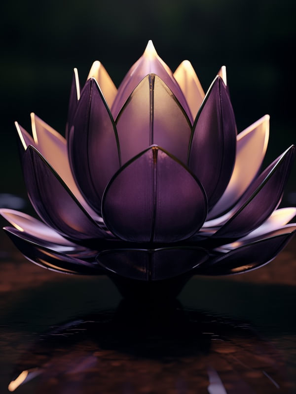 GLASS LOTUS FLOWER - 11A BY AI