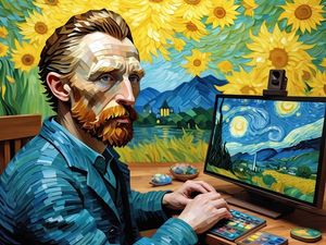 VAN GOGH EM HOME OFFICE BY AI