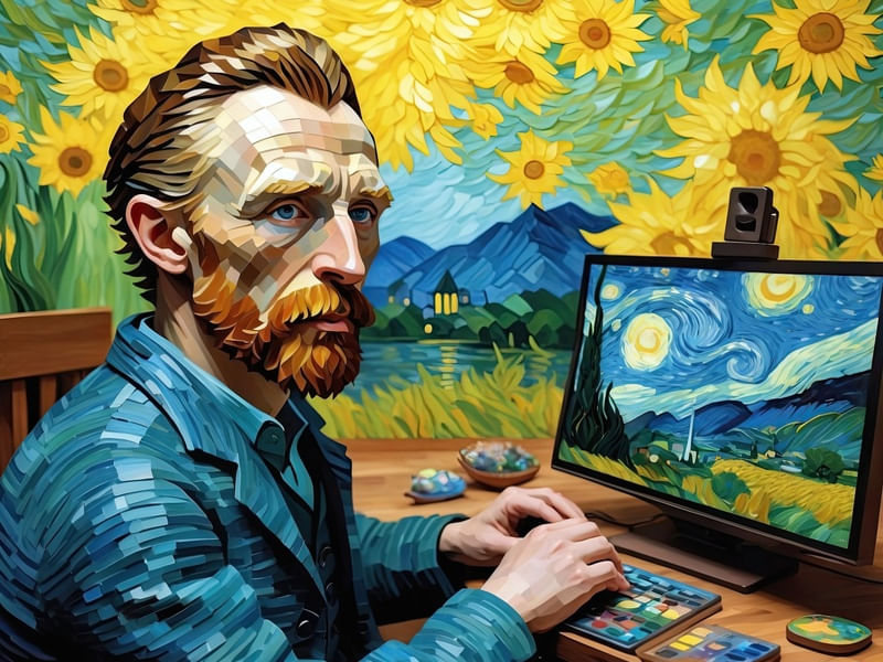 VAN GOGH EM HOME OFFICE BY AI