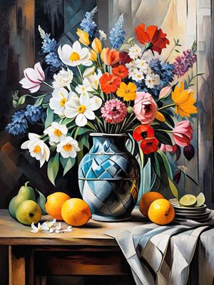 FLORES NO VASO I BY AI