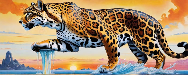 ONÇA PINTADA EM ESTILO DALÍ BY AI