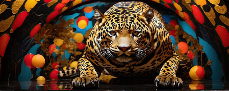 ONÇA PINTADA EM ESTILO KUSAMA BY AI