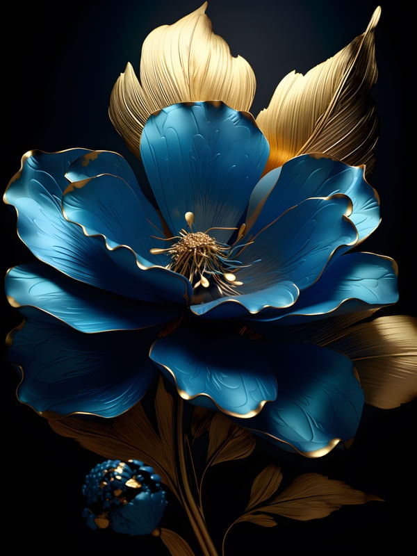 GOLD FLOWERS - 09A BY AI