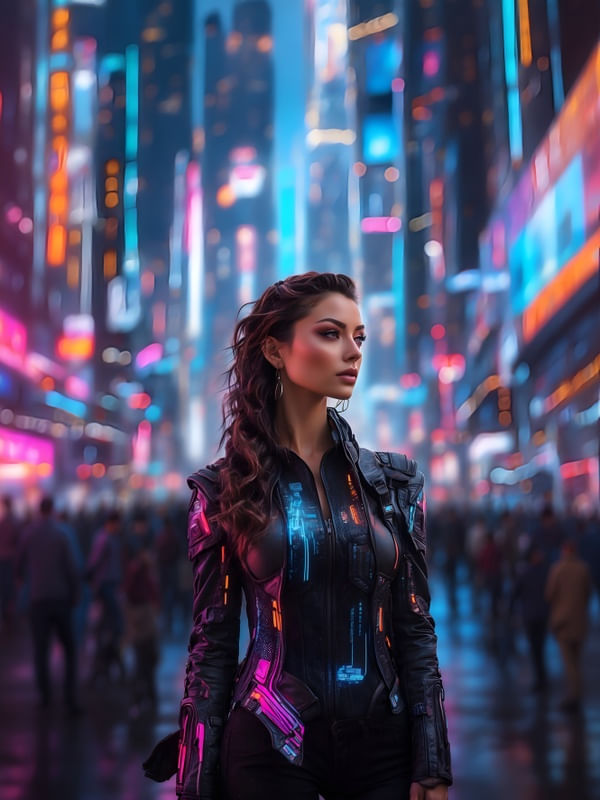 MESMERIZING AND FUTURISTIC DREAMSCAPE A CYBERPUNK BY AI