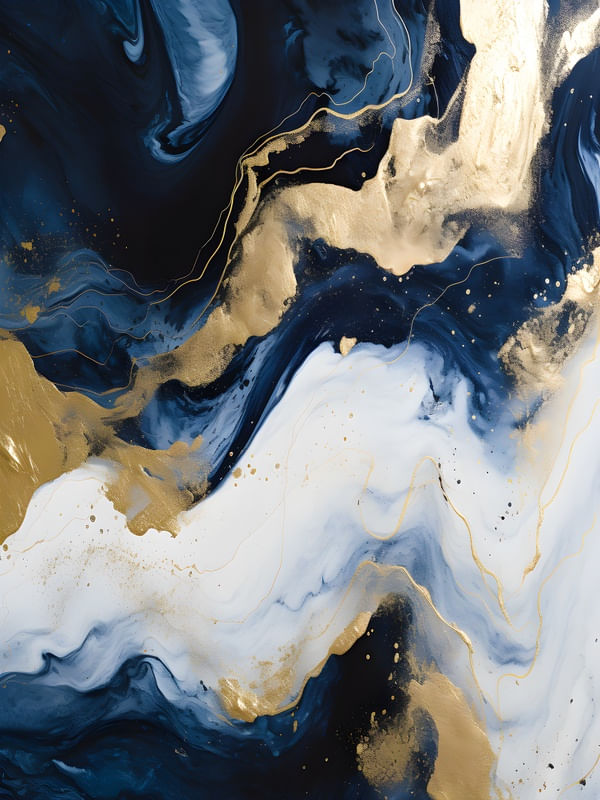 ABSTRACT MARBLE GOLD - 14A BY AI