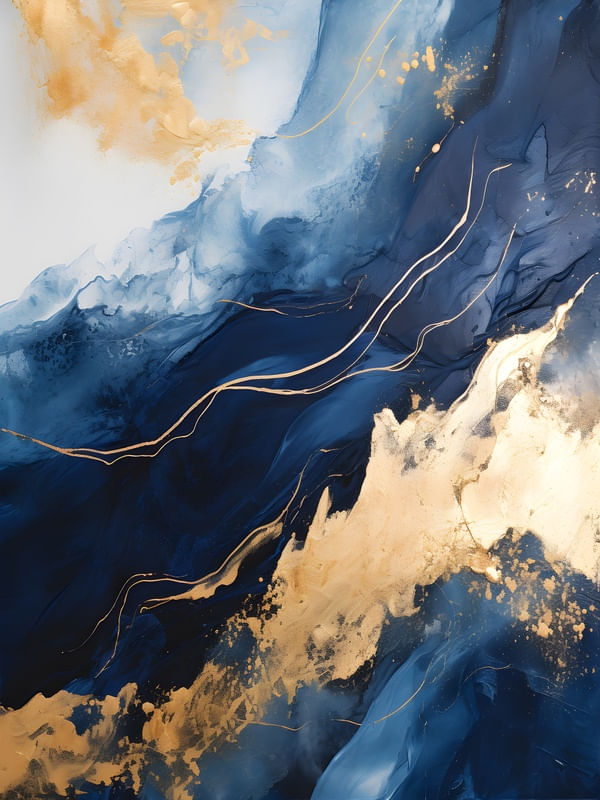 ABSTRACT MARBLE GOLD - 16A BY AI