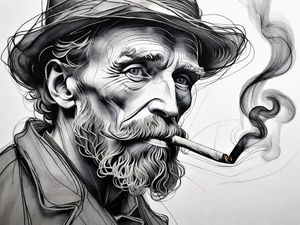 VAN GOGH EM FUMAÇA ARTÍSTICA BY AI