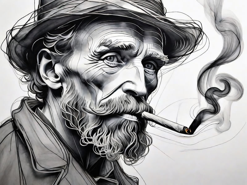 VAN GOGH EM FUMAÇA ARTÍSTICA BY AI