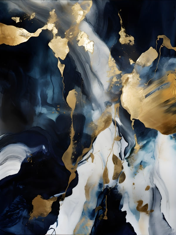 ABSTRACT MARBLE GOLD - 18A BY AI