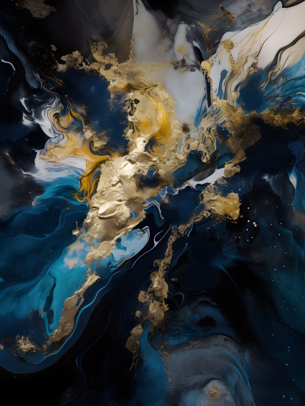 ABSTRACT MARBLE GOLD - 21A BY AI