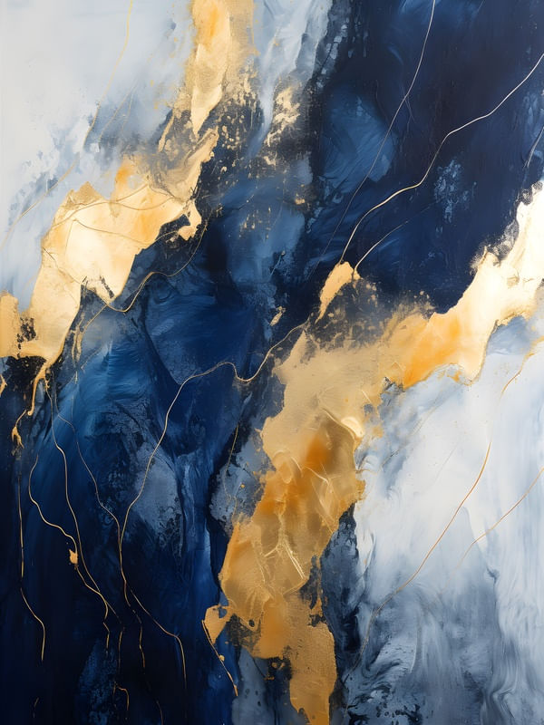 ABSTRACT MARBLE GOLD - 22A BY AI