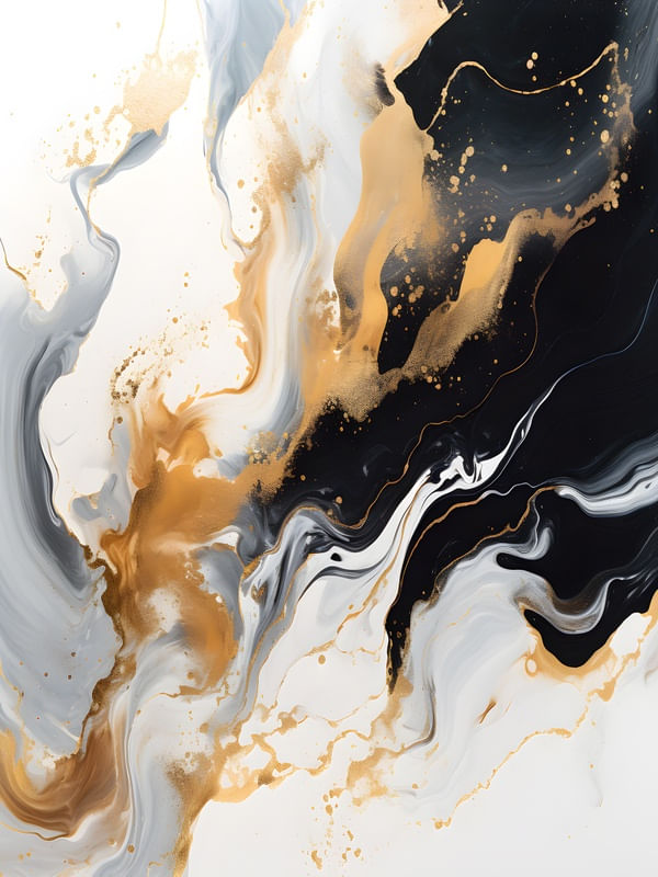 ABSTRACT MARBLE GOLD - 24A BY AI
