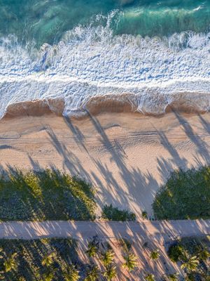 VISTA AÉREA NA PRAIA