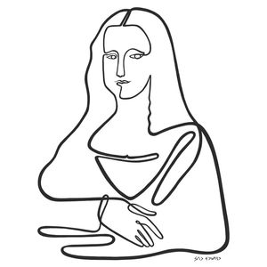 MONA LISA EM LINHA CONTÍNUA POR SAD EDWARD 2