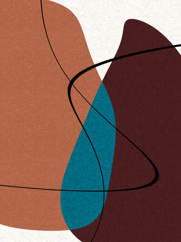 ARTE CONTORNOS MINIMALISTAS SÉRIE CORES TONS MARROM AZUL VINHO OP 23