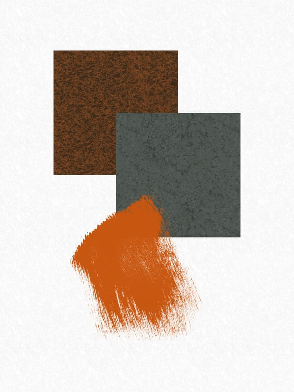 QUADRADOS MINIMALISTAS E TEXTURAS SÉRIE CORES TONS DE LARANJA CINZA OP 15