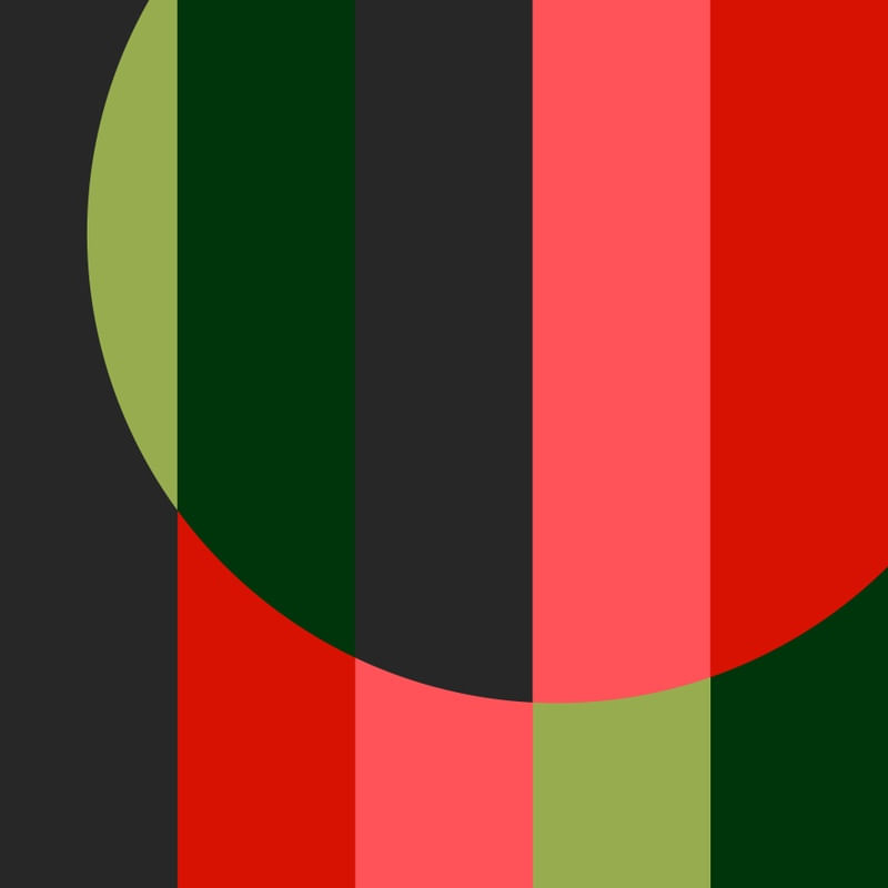 CÍRCULO GRADIENT SÉRIE TONS DE VERDE E VERMELHO OP 31