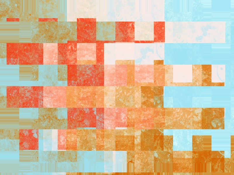 ESCALAS ABSTRATAS SÉRIE CORES TONS DE LARANJA VERDE AZUL OP 30