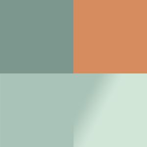 QUADRADOS DETALHES DEGRADÊ CORES TONS DE VERDE CINZA PRATEADO CORAL OP 12