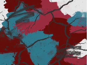 PINTURA E DETALHES ABSTRATOS SÉRIE CORES TONS AZUL VERMELHO ROSA OP 14