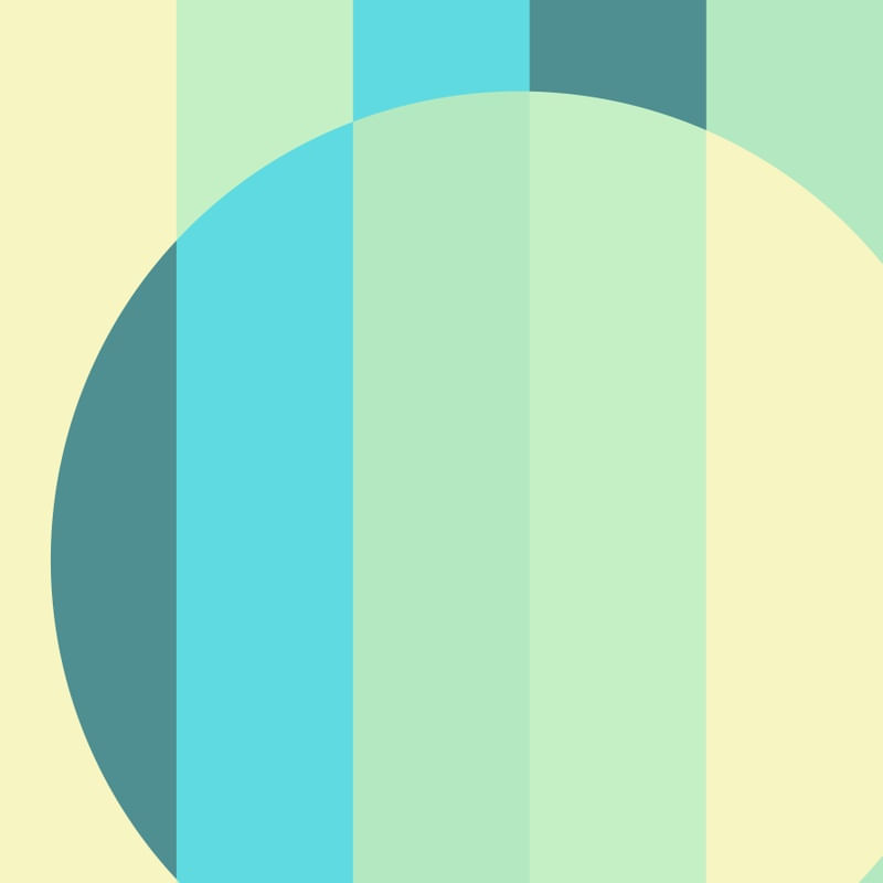 CÍRCULO GRADIENT SÉRIE TONS DE AZUL TURQUESA CREME OP 32