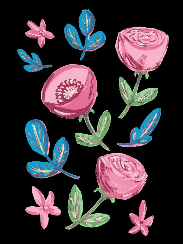 FLORES EM GUACHE