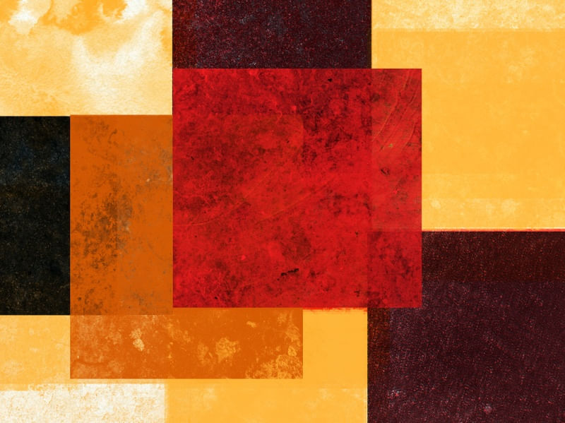 CORES E FORMAS ARTE TONS VERMELHO VINHO LARANJA OP 34