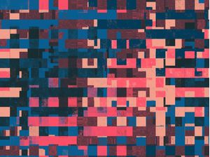 ESCALAS ABSTRATAS SÉRIE CORES TONS DE AZUL E ROSA OP 32