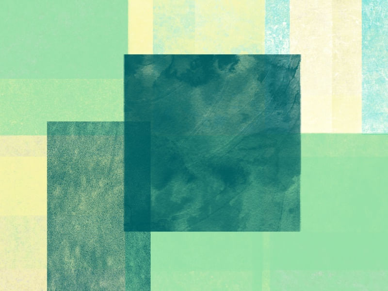 CORES E FORMAS ARTE TONS VERDE TURQUESA AMARELO CLARO OP 35