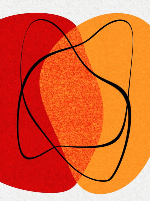 ARTE CONTORNOS MINIMALISTAS SÉRIE CORES TONS AMARELO LARANJA VERMELHO OP 27