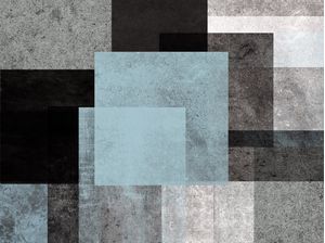 CORES E FORMAS ARTE TONS CINZA E AZUL OP 36