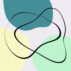ARTE CONTORNOS MINIMALISTAS SÉRIE CORES TONS VERDE TURQUESA AMARELO OP 28