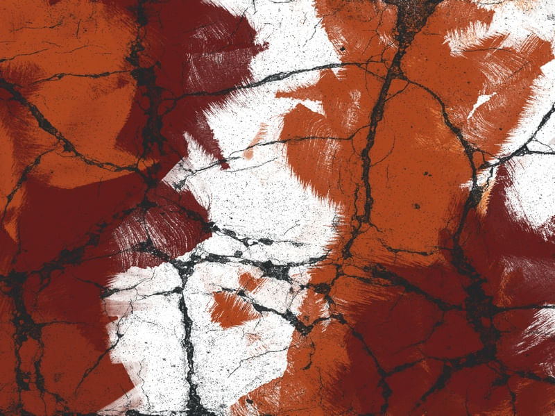 PINTURA E DETALHES ABSTRATOS SÉRIE CORES TONS VERMELHO LARANJA OP 16