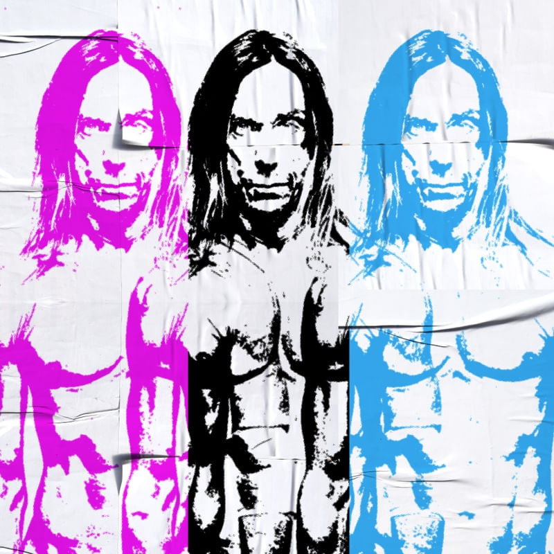 IGGY POP PORTRAIT 1 QUADRADO
