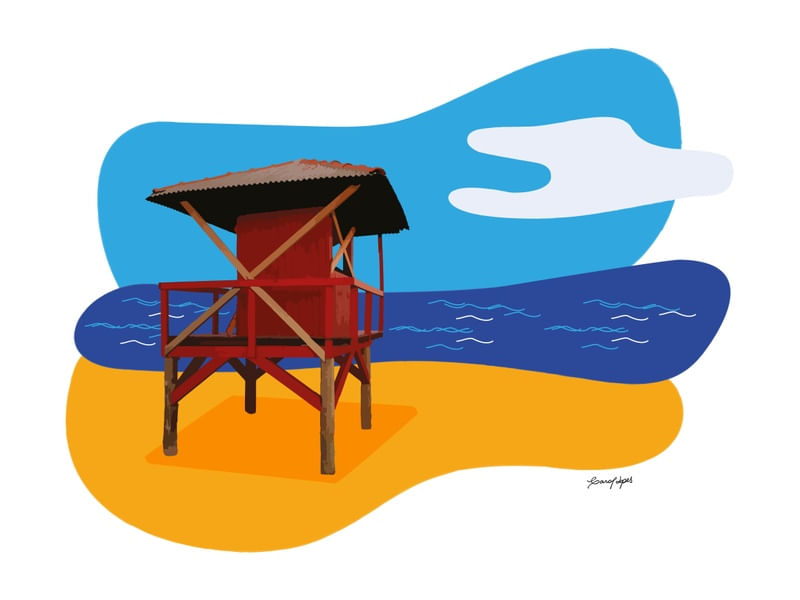CASINHA DO SALVA-VIDAS - COLEÇÃO PRAIA