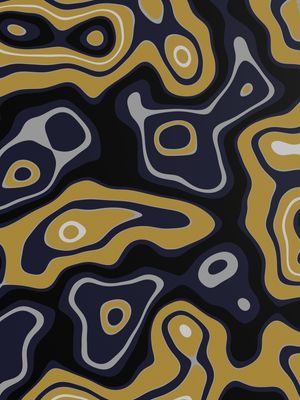 ONDAS AZUL E AMARELO - RETRATO