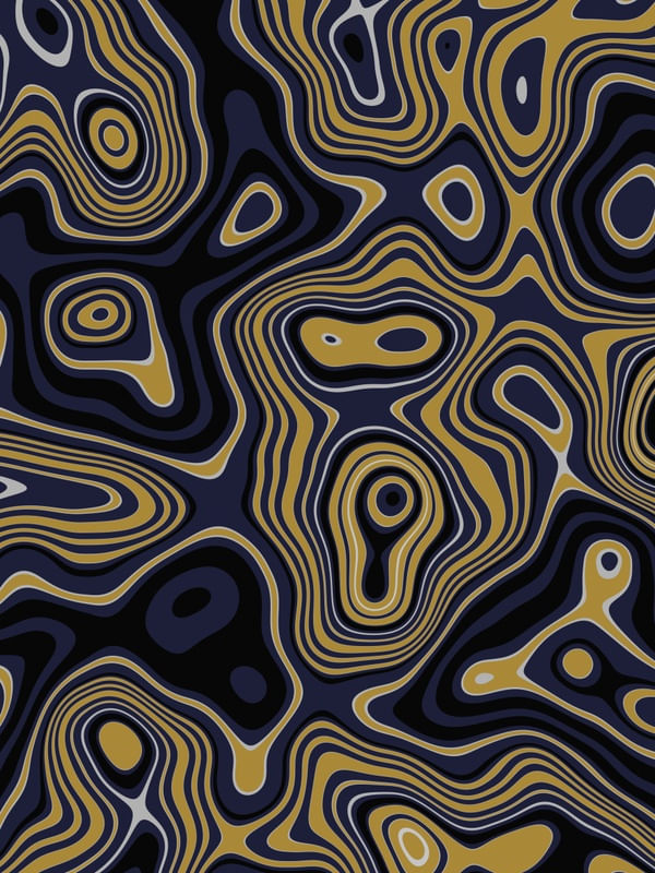 ONDAS AZUL E AMARELO II - RETRATO 3