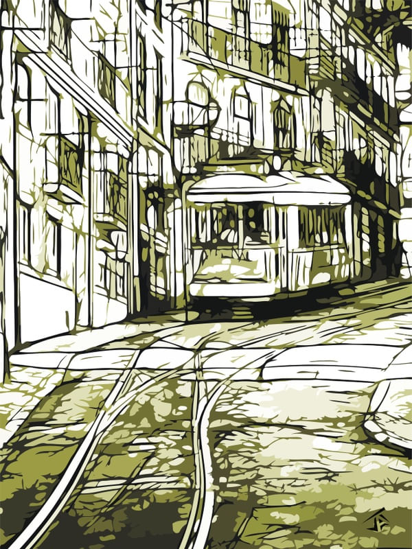 LISBOA ANTIGA EM TONS DE SÉPIA