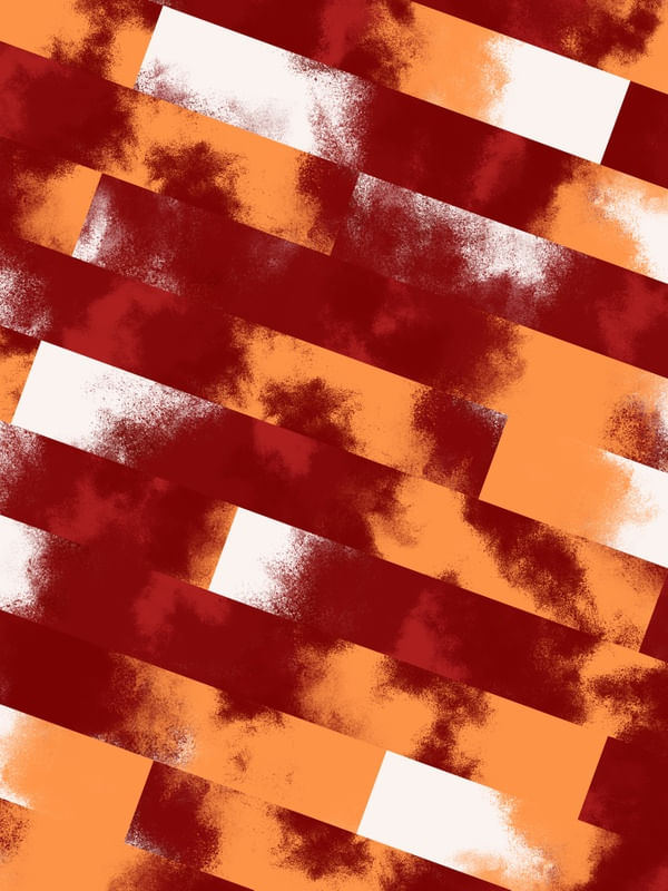 ABSTRATO CORES EM CONSTRUÇÃO SÉRIE TONS DE VERMELHO LARANJA OP 14